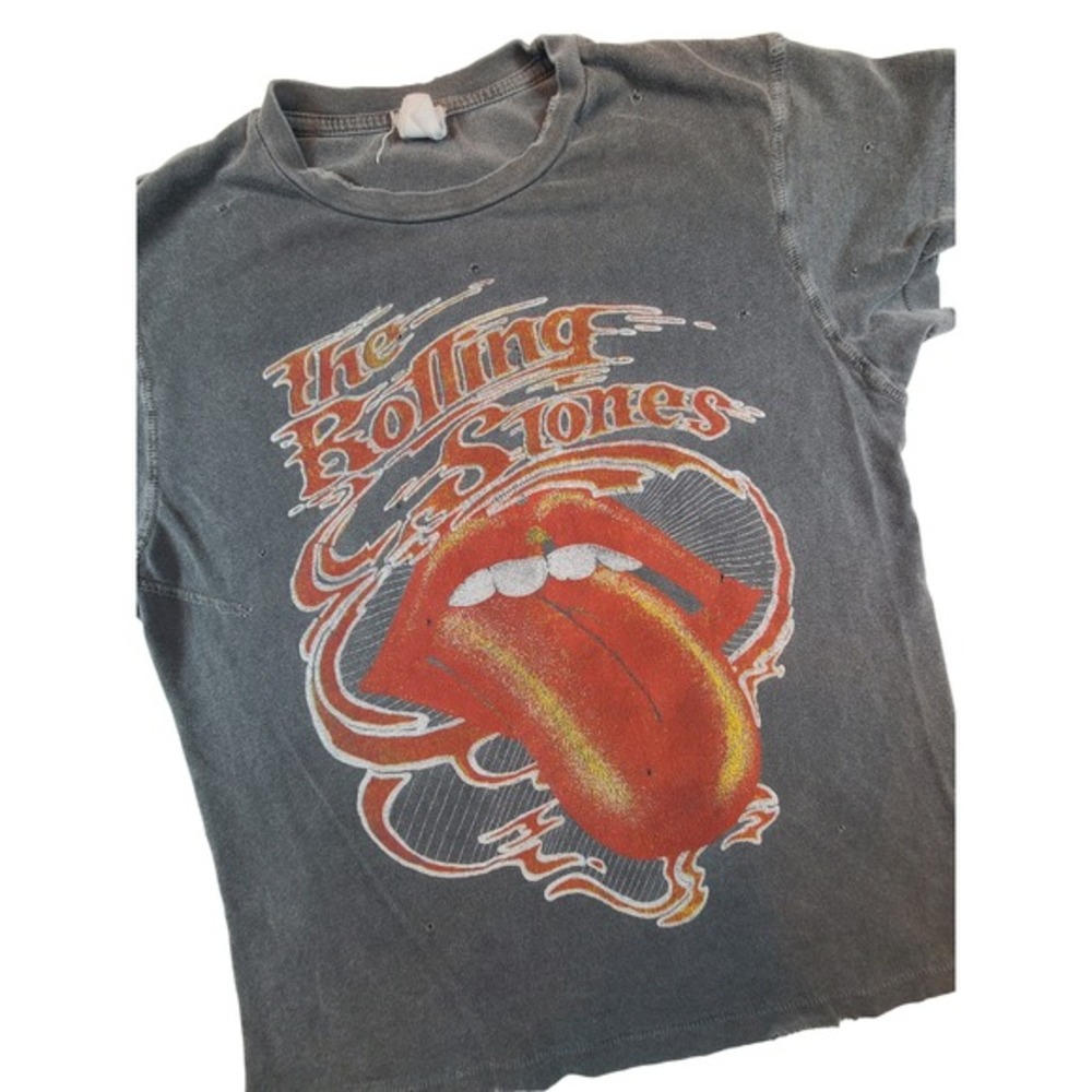 MadeWorn Rolling Stones‎ Band T Shirt Gray XS Distressed Graphic Tee